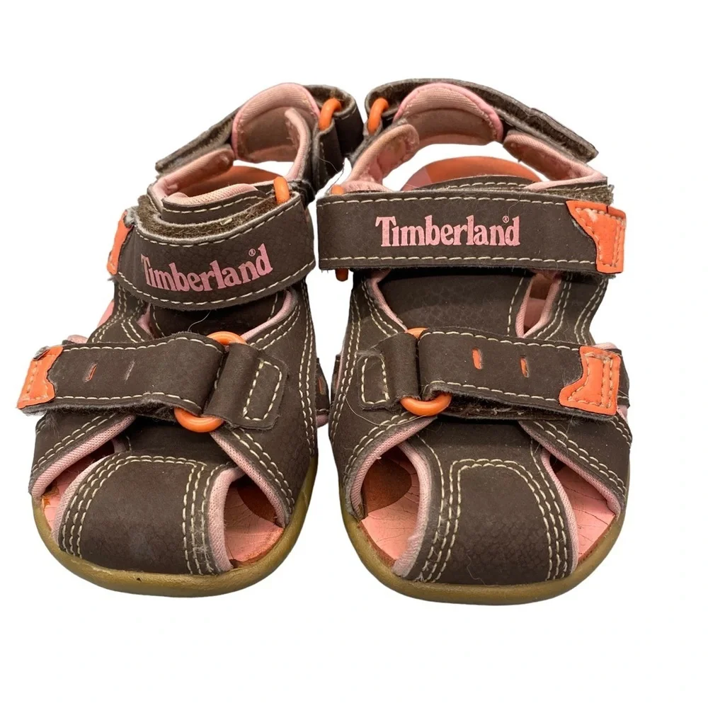 Timberland Princess Baby Girl Brown Pink Outdoor Sandals Water Shoes‎ Size 7